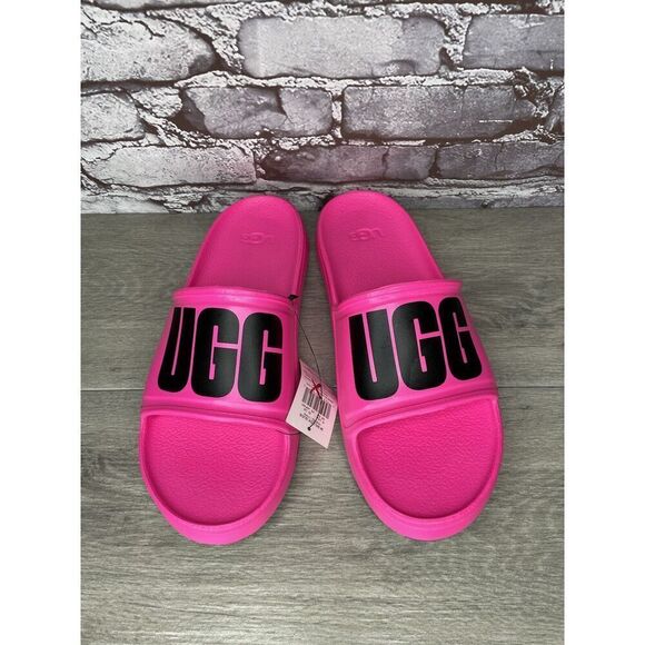 UGG WILCOX SLIDE Pink Rubber Light Waterproof Sport Sandals Men’s Sz 10M US/43EU main image 9